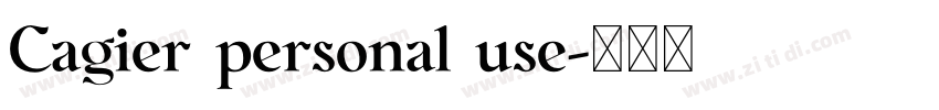 Cagier personal use字体转换